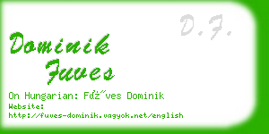 dominik fuves business card